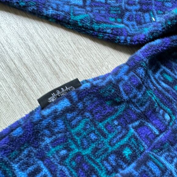 Vintage Preston York Tech Malden Mills Polar Fleece Womens L Aztec Zip Up Hoodie - Picture 5 of 8